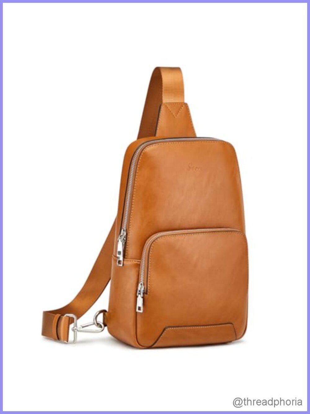 Sling Bag Crossbody Backpack Genuine Leather RFID Blocking